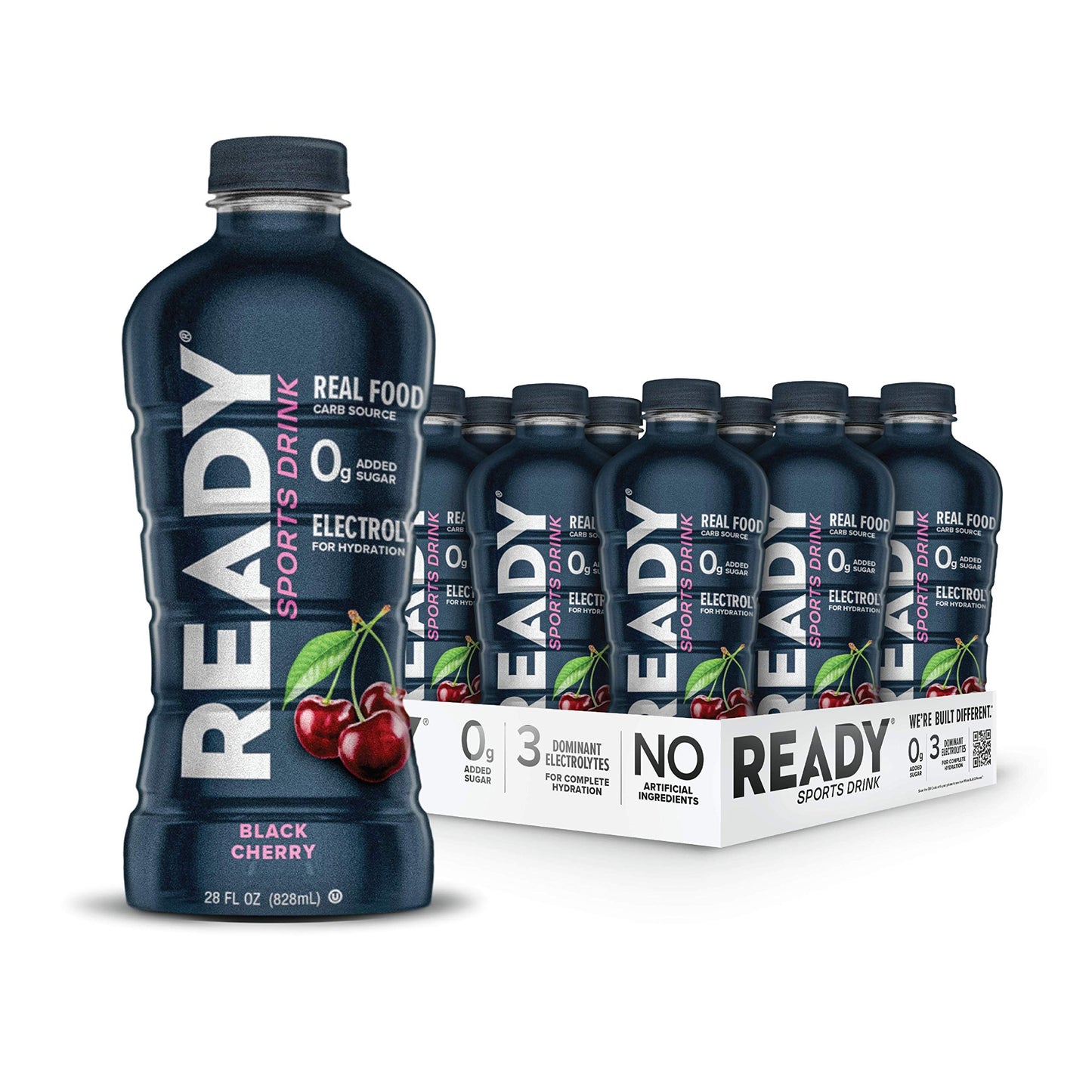 Ready Sports Drink, Electrolyte Blend with B Vitamins and No Added Sugar, Peach Mango, 16.9 Fluid Ounces