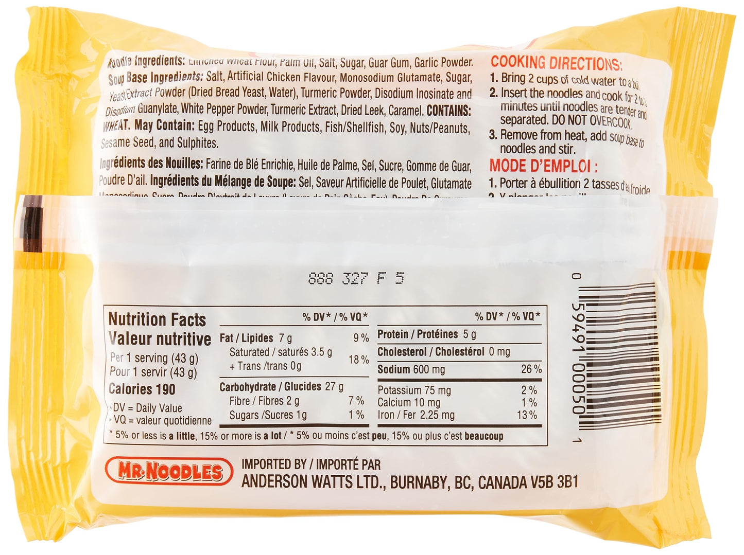 Mr. Noodles - Chicken Flavour Instant Noodles [Mega 24-Pack]