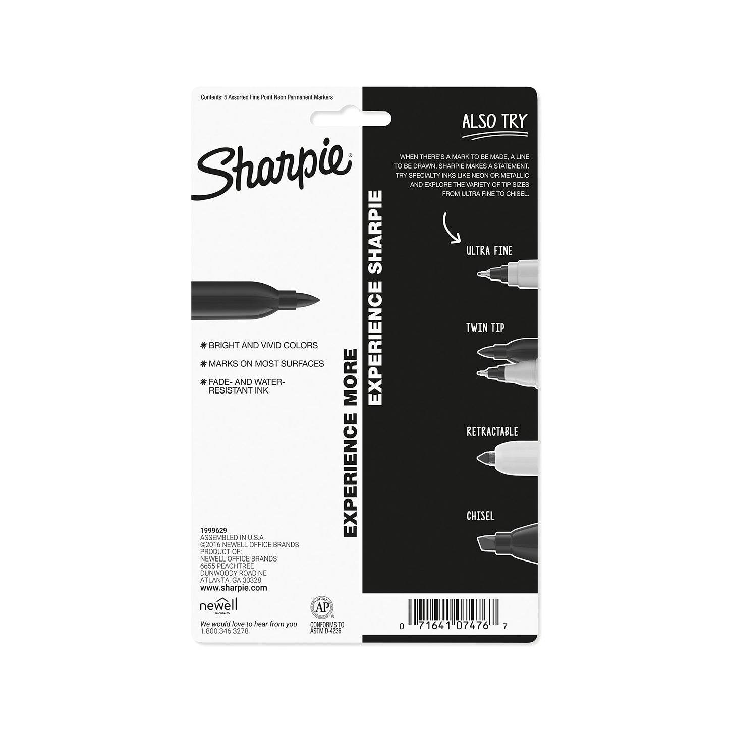 Sharpie Permanent Markers, Ultra Fine Point, Black, 2 Markers(37161)