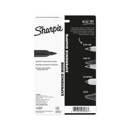 Sharpie Permanent Markers, Ultra Fine Point, Black, 2 Markers(37161)