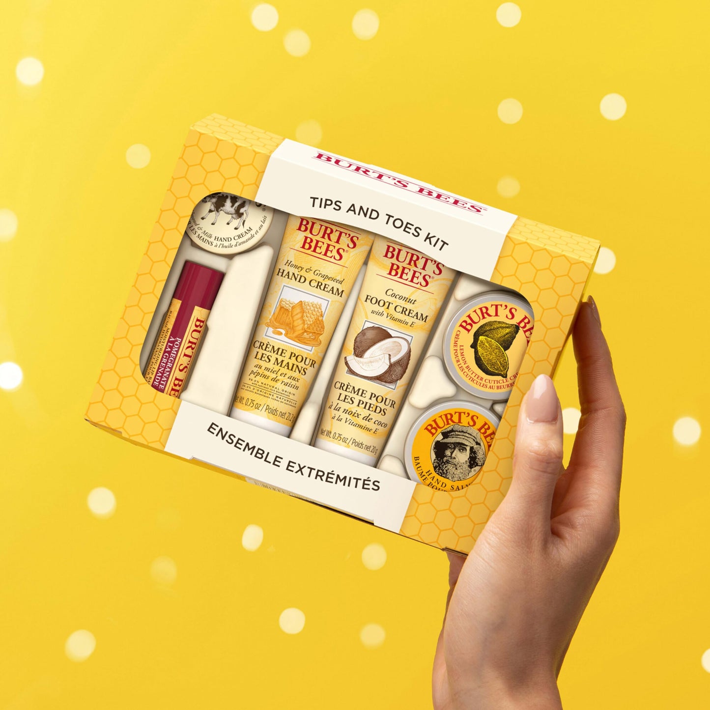 Burt's Bees Kissable Colour Gift Set, Warm Collection, 3 Lip Shimmers in Peony, Rhubarb and Fig