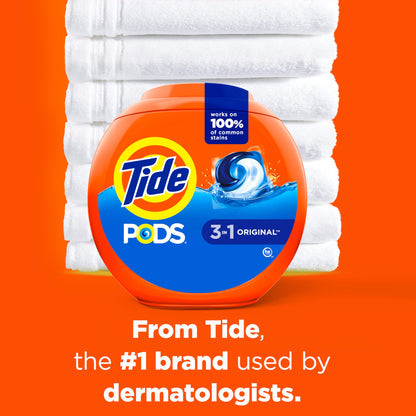 Tide PODS Laundry Detergent Pacs, Original Scent, Powerful 3-in-1 Clean in one Step, HE Compatible, 112 Count