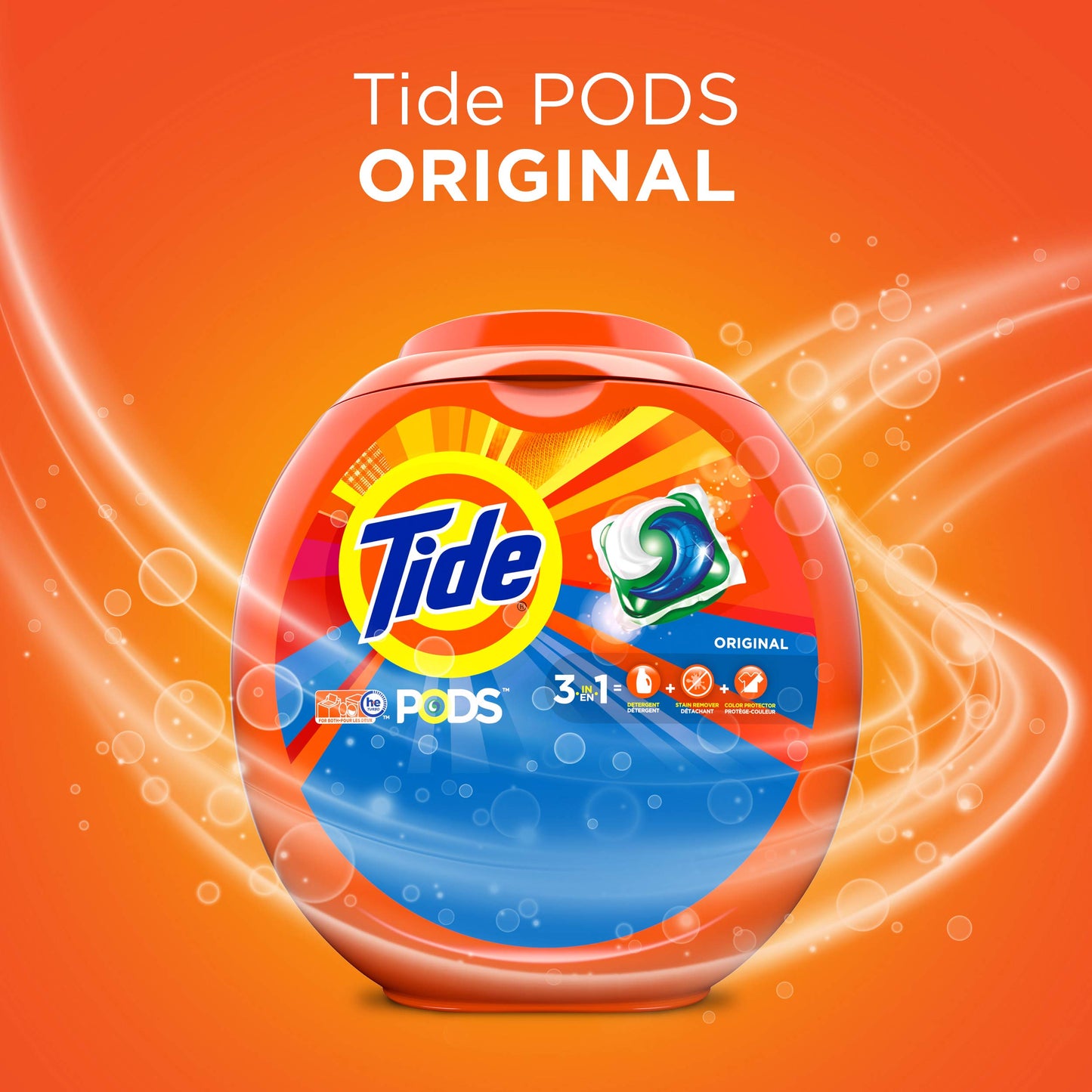 Tide PODS Laundry Detergent Pacs, Original Scent, Powerful 3-in-1 Clean in one Step, HE Compatible, 112 Count