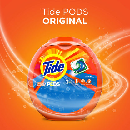 Tide PODS Laundry Detergent Pacs, Original Scent, Powerful 3-in-1 Clean in one Step, HE Compatible, 112 Count