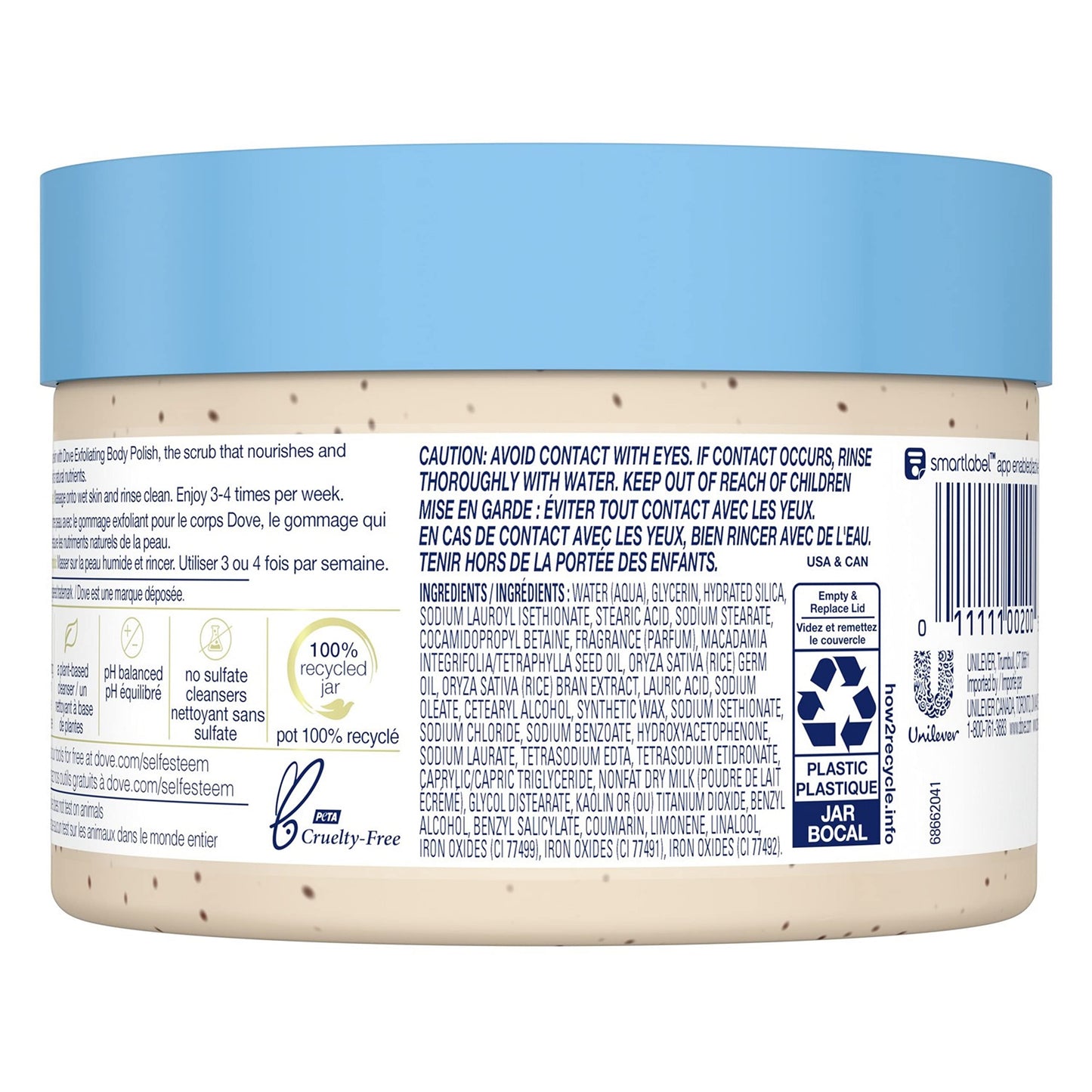 Dove Exfoliating Body Polish Scrub For Silky, Soft Skin Pomegranate and Shea Butter Body Scrub Exfoliates and Provides Lasting Nourishment 10.5 oz