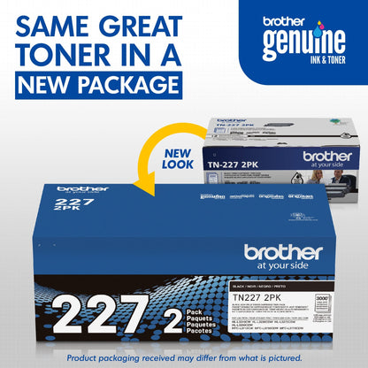 Brother TN227BK Laser Printer High Yield Toner Cartridge, Black TN227