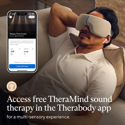 Therabody SmartGoggles Biometric Heated Eye Mask & Facial Massager - Sleep Mask for Stress Relief, Anxiety Relief, Tension Headache Relief & Sleep