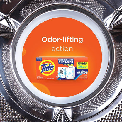 Tide Washing Machine Cleaner, Washer Machine Cleaner, Front & Top Loader Machines, 3 Count (Pack of 1)