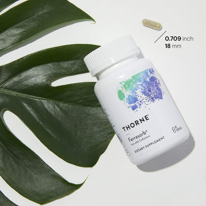 Thorne Ferrasorb - Complete Blood Support Formula with Iron, Folate, and B vitamins - 60 Capsules - 60 Servings
