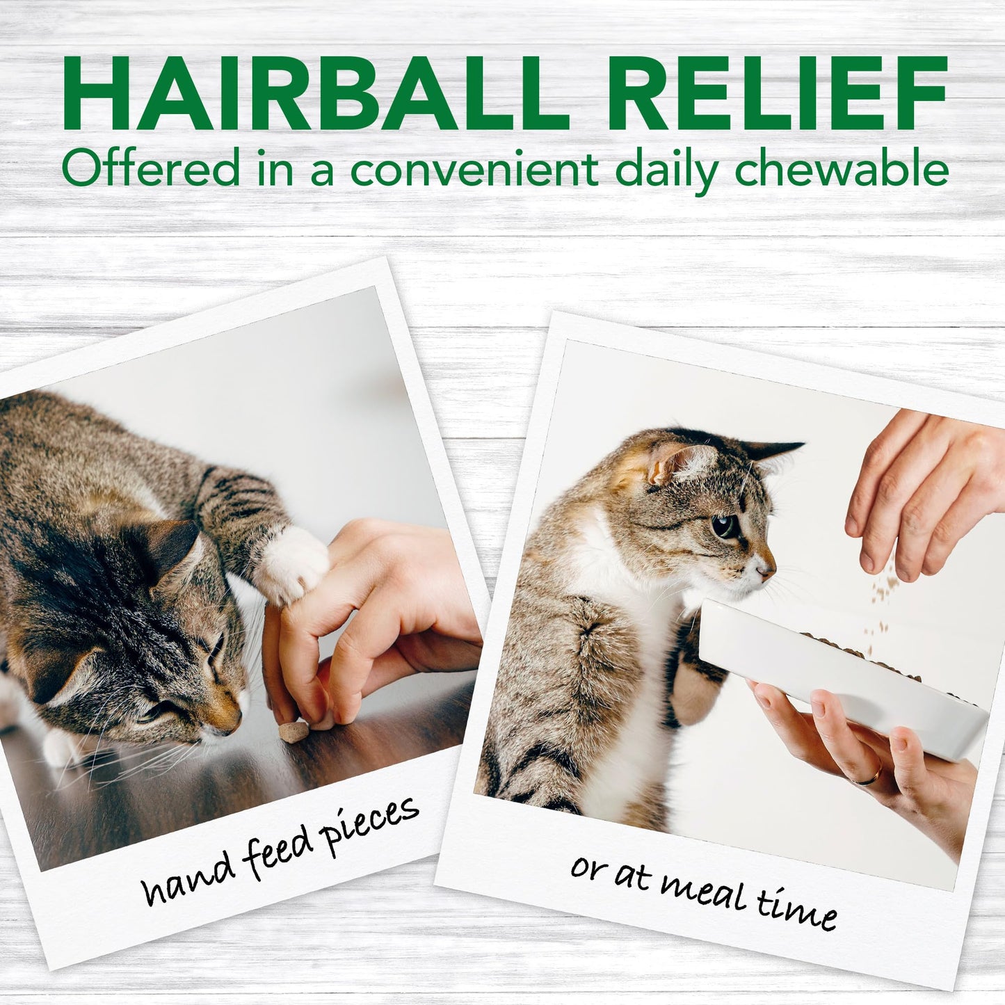 Vet’s Best Cat Hairball Relief Digestive Aid | Vet Formulated Hairball Support Remedy | Classic Chicken Flavor | 60 Chewable Tablets