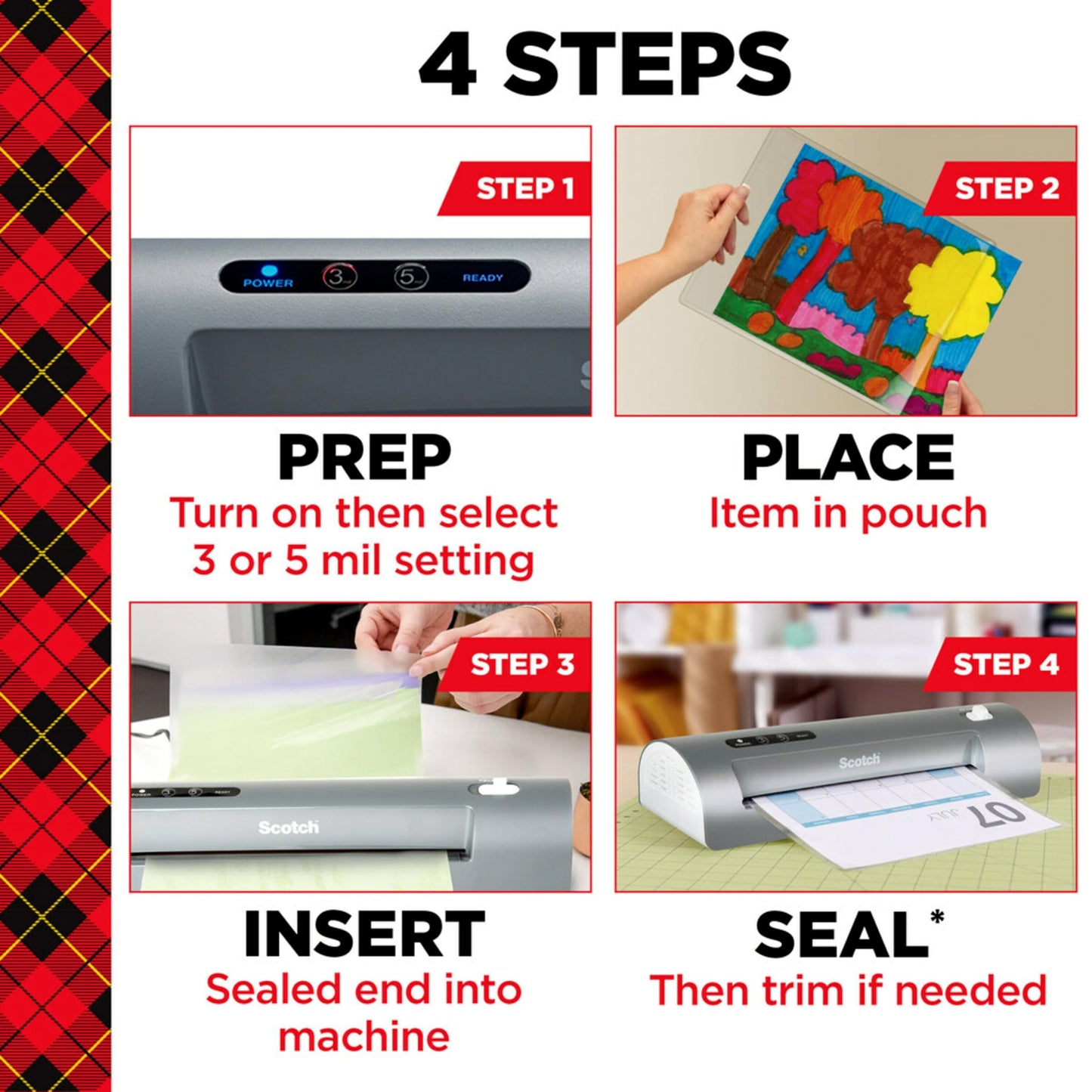 Scotch Thermal Laminating Sheets, Ideal Office or School Supplies, 9" x 11.5", 3-Mil Thick, 100 Laminating Pouches