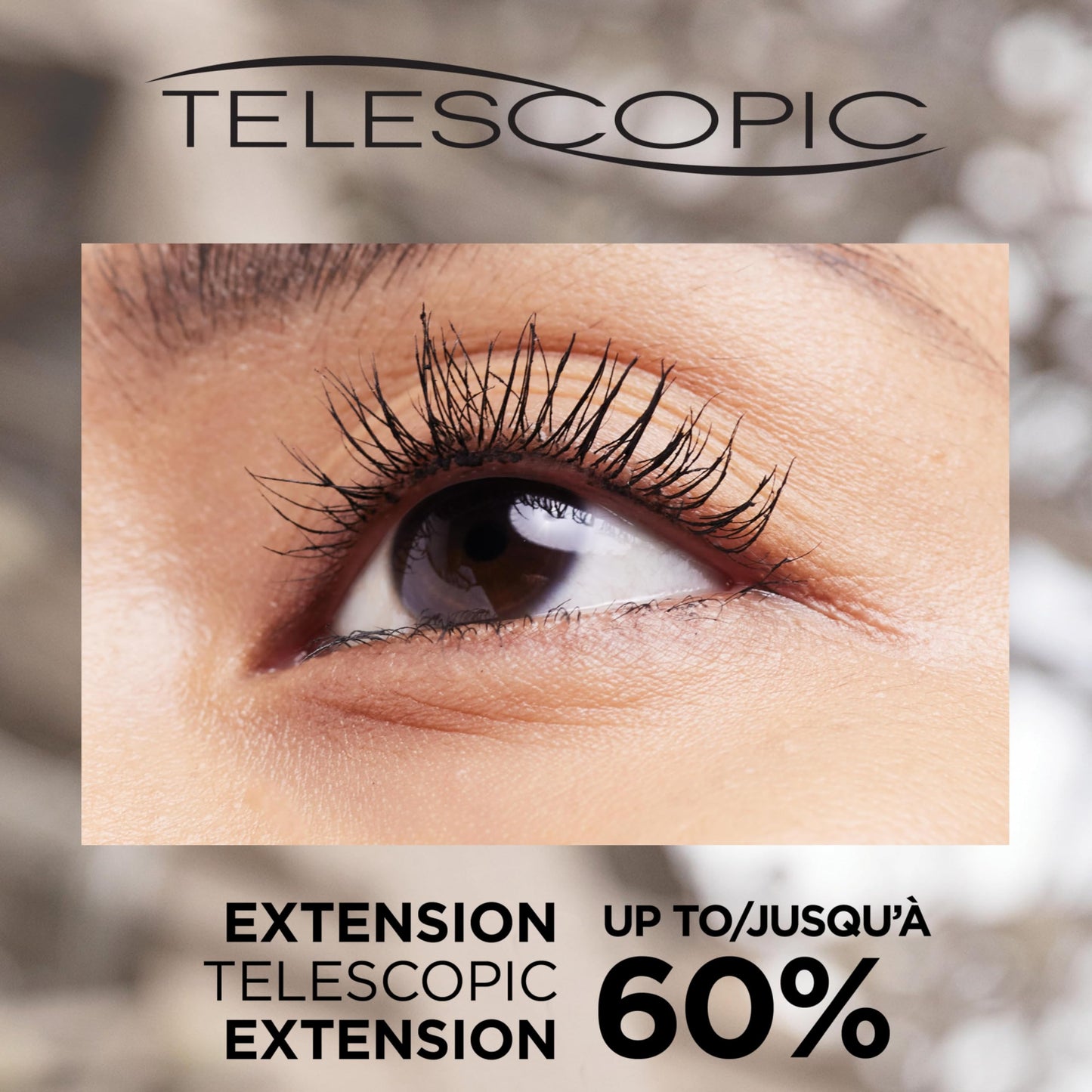 L’Oréal Paris Telescopic Mascara, Eyelash Lengthening Mascara, Unique Non-Clumping Formula, Delivers Intense Length, For Sensitive Eyes, Blackest Black, 8 ml