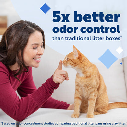 PetSafe ScoopFree Self-Cleaning Cat Litter Box Tray Refills with Premium Blue Non-Clumping Crystals, 3-Pack