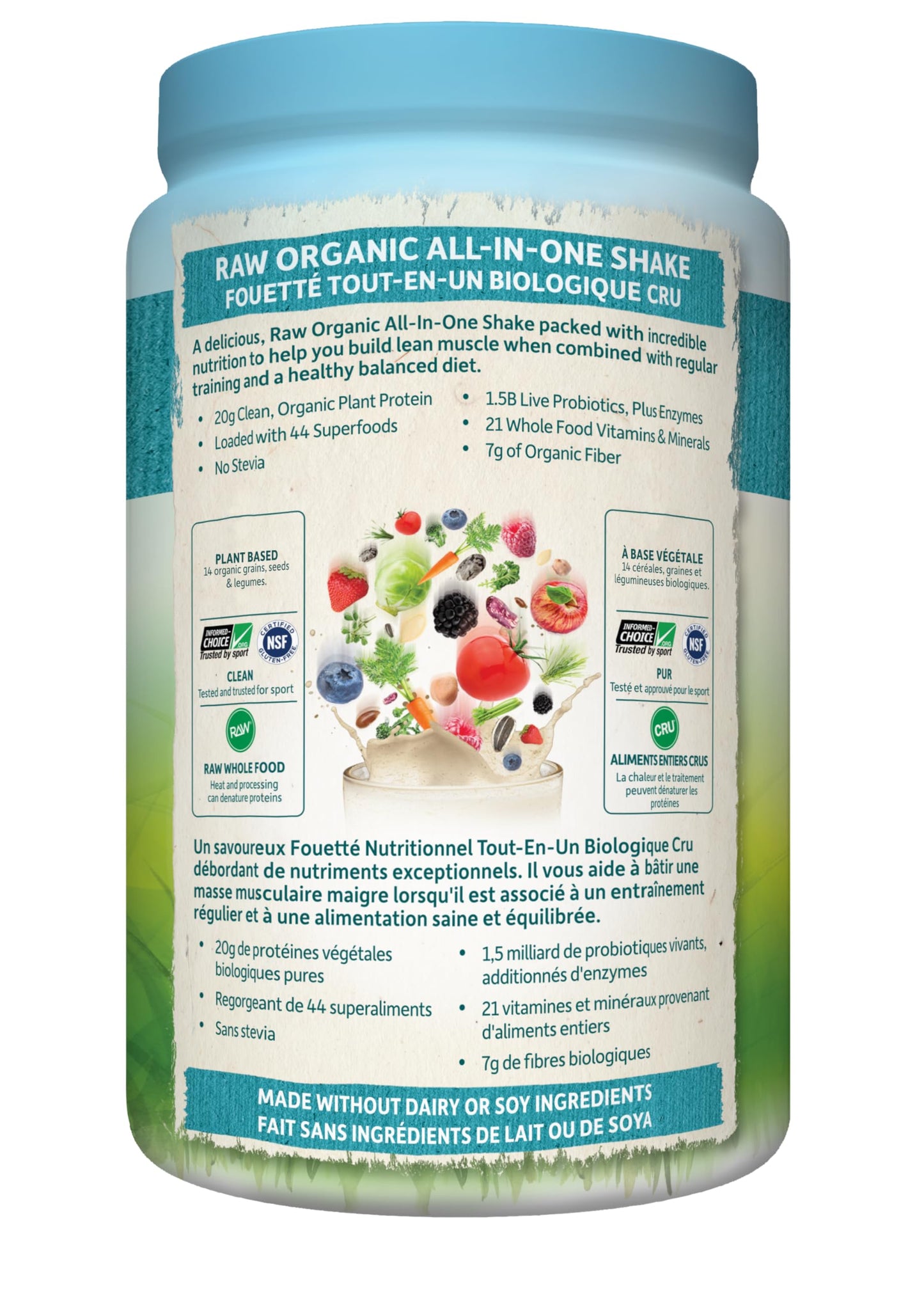 Garden Of Life Raw All-in-One Nutritional Shake, Lightly Sweet, (28 servings- 1038g.) Packed with 20 grams of Certified Organic Plant Protein packed with incredible nutrition to help build lean muscle. Assists in the building of lean muscle when combined