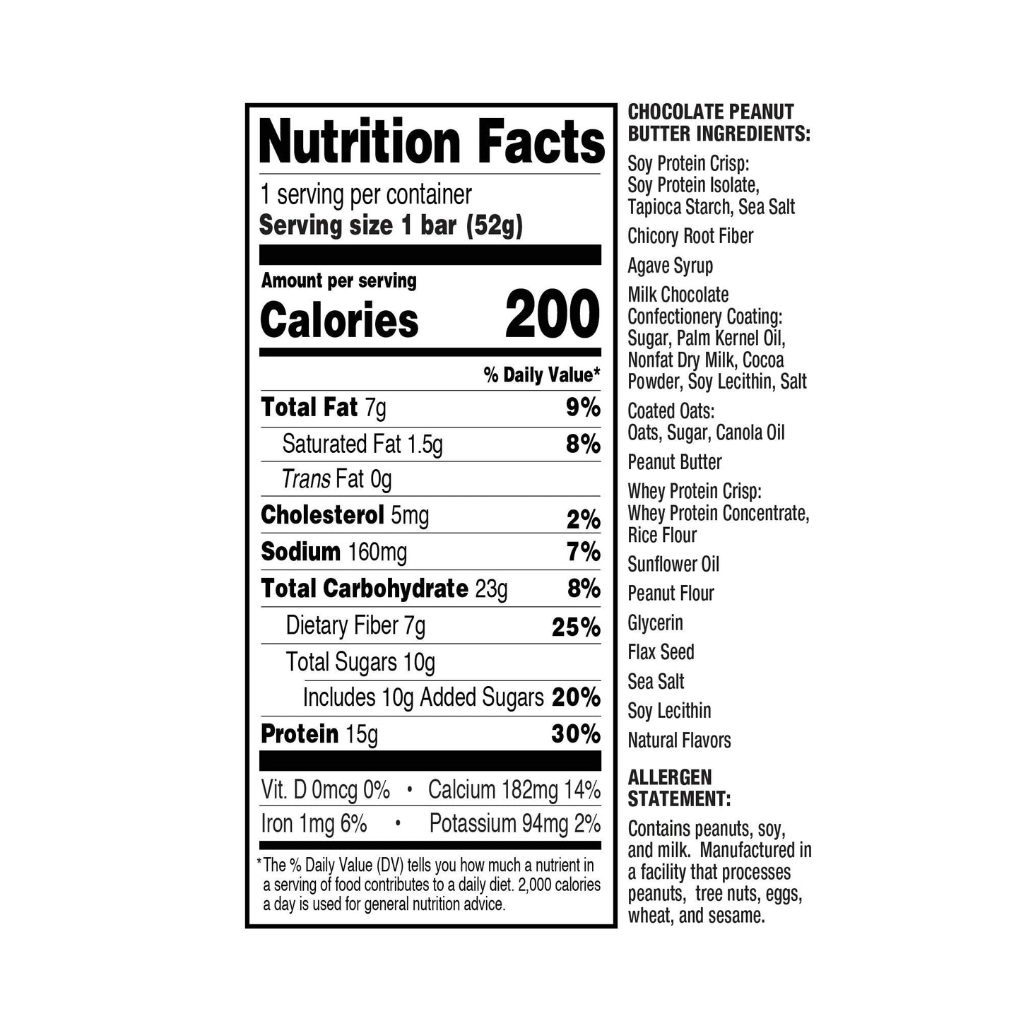 Ready CLEAN Bar, 15g of Protein, 7g Fiber, 6.5g of Whole Grains, NON-GMO, Dark Chocolate Blueberry Almond, 1.8 Ounces, 12-Pack