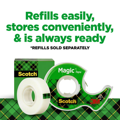 Scotch Tape Magic Tape, 19mm Wide x 25.4m, 8 Rolls, Office Tape