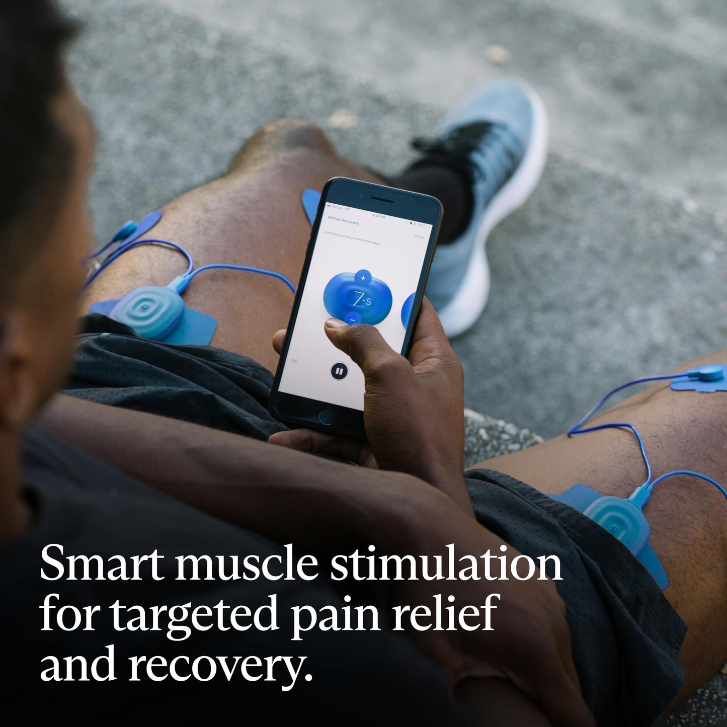 Therabody PowerDot 2.0 Duo - Stim TENS Unit for Pain Relief - Bluetooth Electrical Muscle Stimulation Device, 2 Smart Wireless NMES & TENS Pods for Muscle Pain, PMS and Menstrual Period Cramps - Red