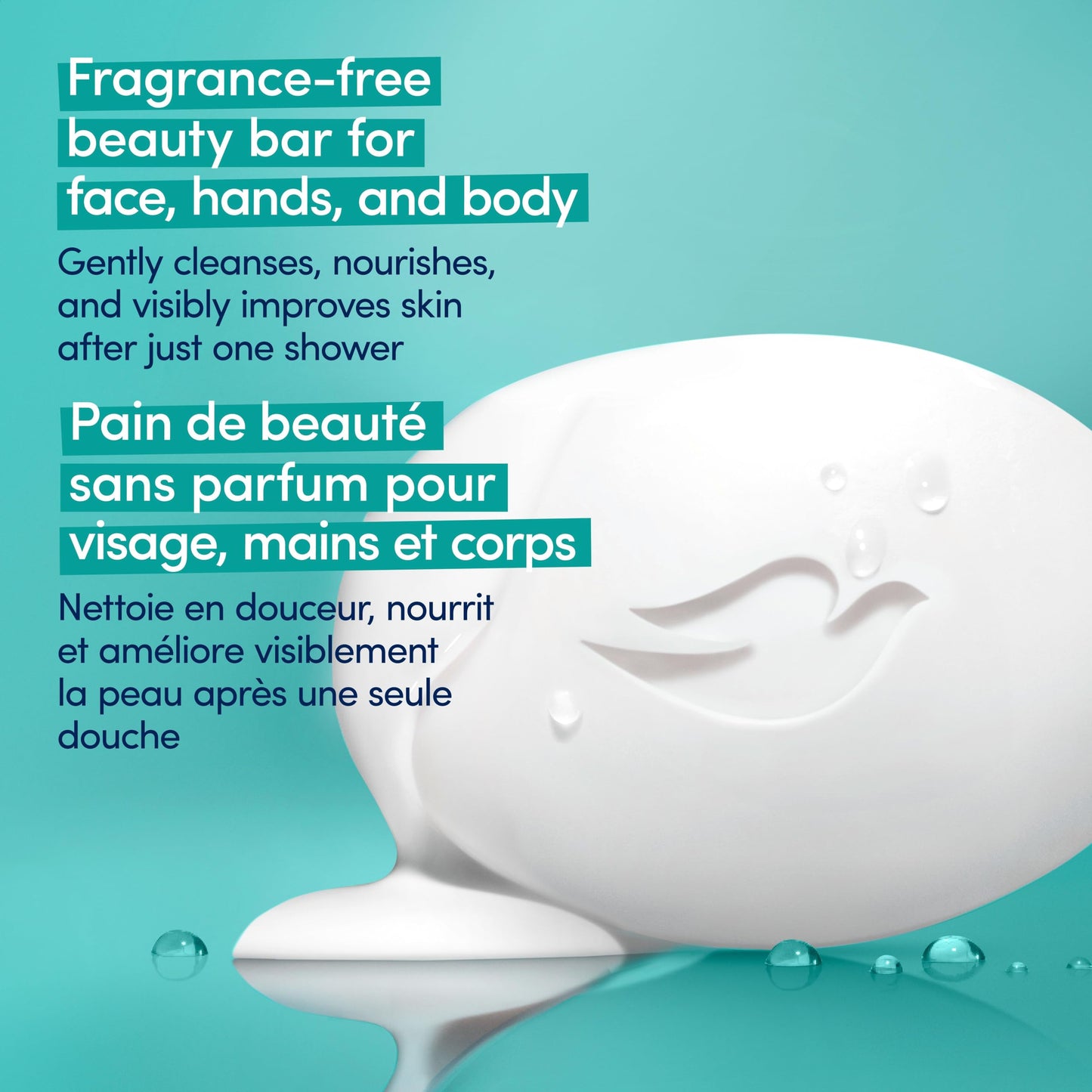 Dove Beauty Bar More Moisturizing Than Bar Soap for Softer Skin, Fragrance Free, Hypoallergenic Sensitive Skin With Gentle Cleanser 1272g (Pack of 12)