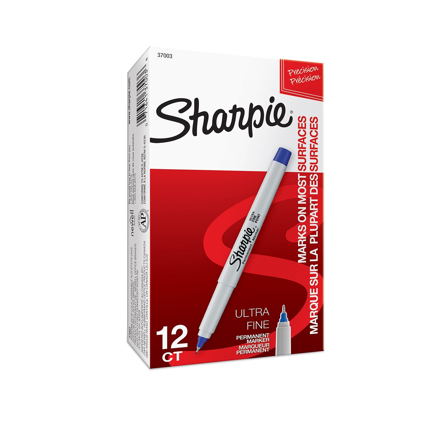 Sharpie Permanent Markers, Ultra Fine Point, Black, 2 Markers(37161)