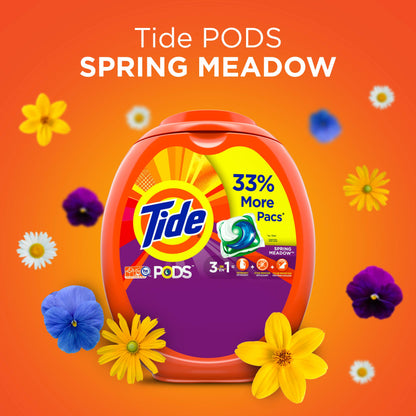 Tide PODS Liquid Laundry Detergent pacs, Spring Meadow Scent, 112 count