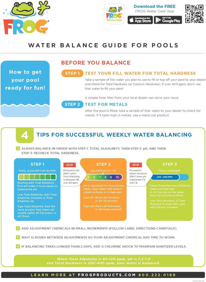 FROG Test Strips for Pools and Hot Tubs, Quick and Easy Pool and Hot Tub Test Strips, Designed to use with FROG Water Care Products