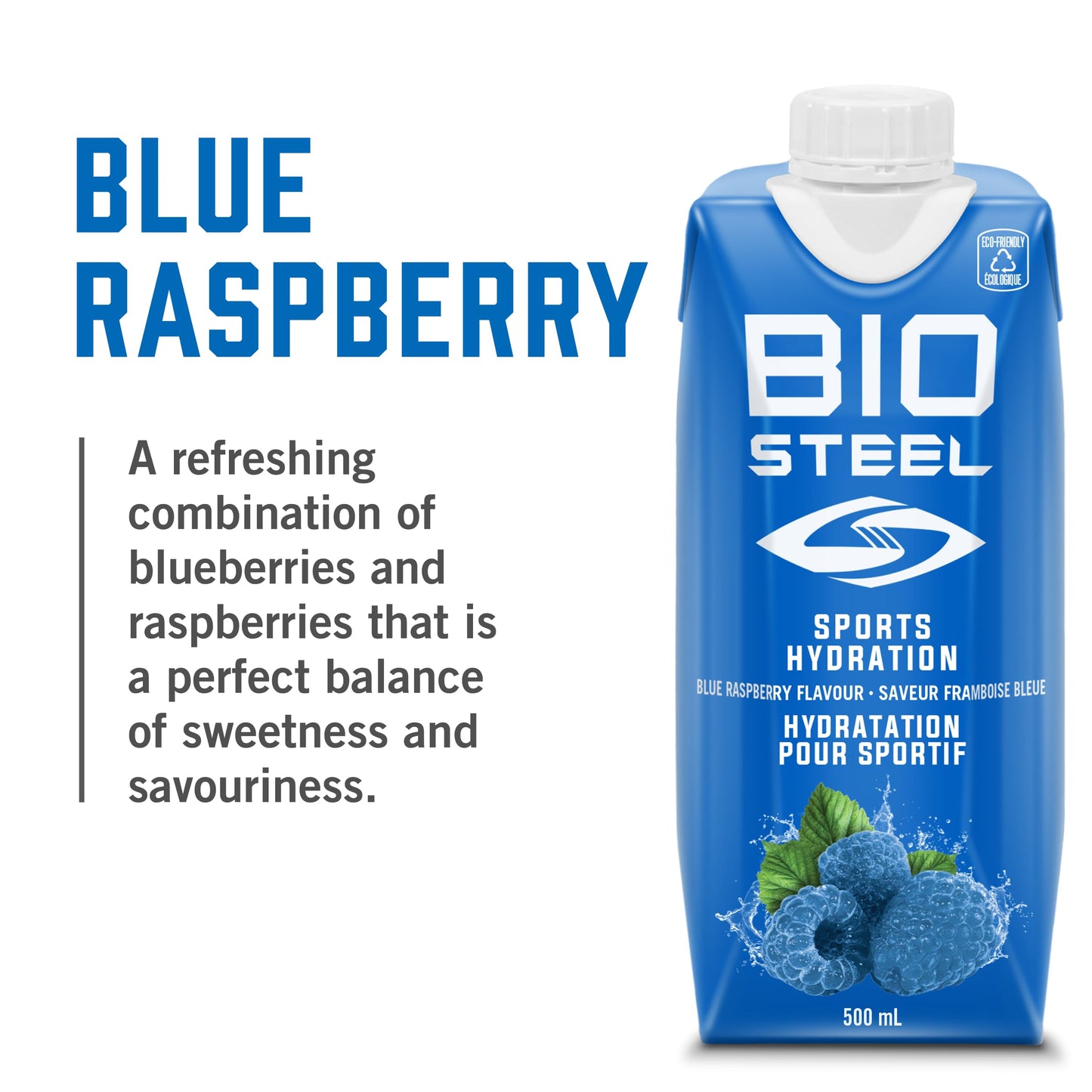 BioSteel Sports Drink, Great Tasting Hydration with 5 Essential Electrolytes, Mixed Berry Flavour, 16.7 Fluid Ounces, 12-Pack