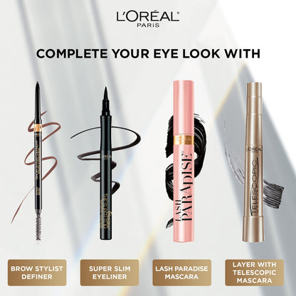 L’Oréal Paris Telescopic Mascara, Eyelash Lengthening Mascara, Unique Non-Clumping Formula, Delivers Intense Length, For Sensitive Eyes, Blackest Black, 8 ml