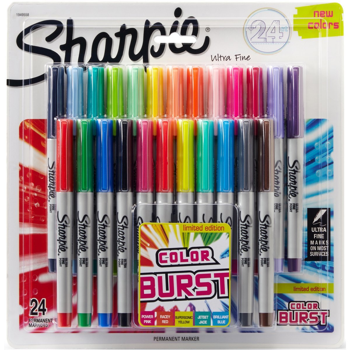 Sharpie Permanent Markers, Ultra Fine Point, Black, 2 Markers(37161)