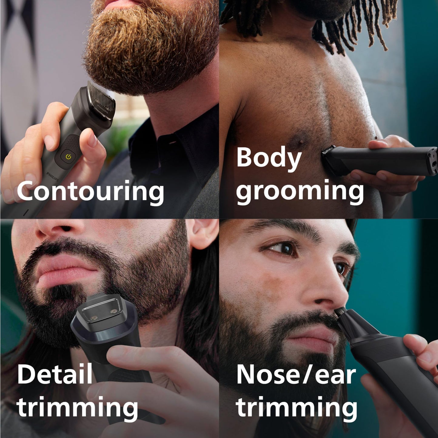Philips Multigroom Series 3000 Cordless with 10 Trimming Accessories, Lithium-Ion and Storage Bag, MG3750/10