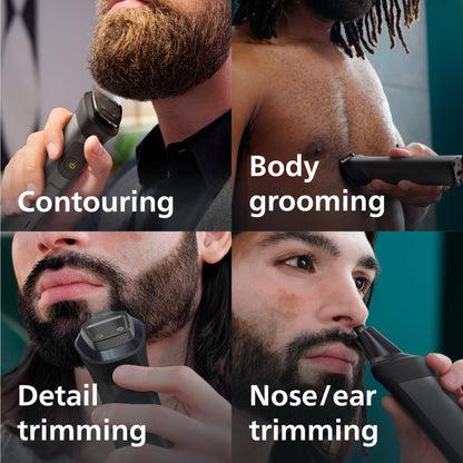 Philips Multigroom Series 3000 Cordless with 10 Trimming Accessories, Lithium-Ion and Storage Bag, MG3750/10
