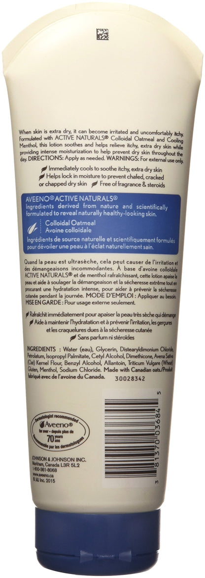Aveeno Intense Relief Overnight Cream - Shea Butter, Colloidal Oatmeal - Dry Skin Lotion- Fragrance Free, 208 mL