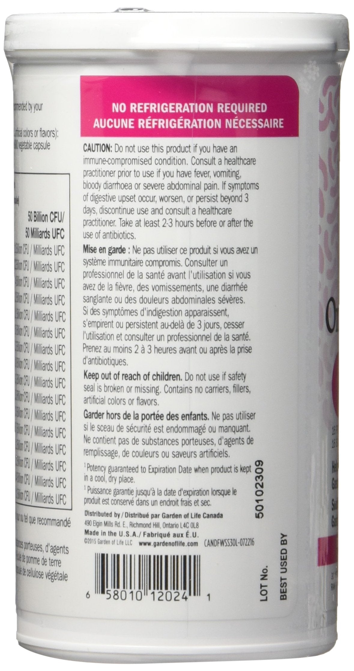 Garden of Life - Dr. Formulated Probiotics Once Daily Women's | Supports Women's Gut Health & Digestion | Eases Gas & Bloating | 50 Billion CFU + 16 Probiotic Strains | Gluten Free, Dairy Free, Soy Free