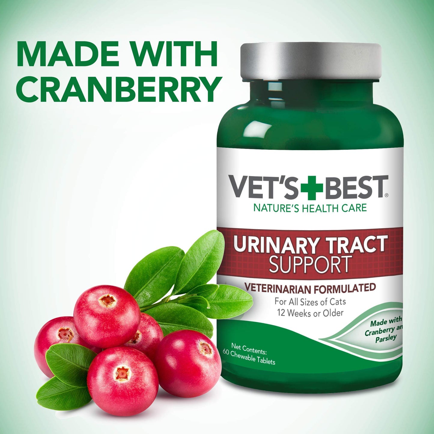Vet's Best Feline Urinary Tract Support Cat Supplements, 60 Chewable Tablets