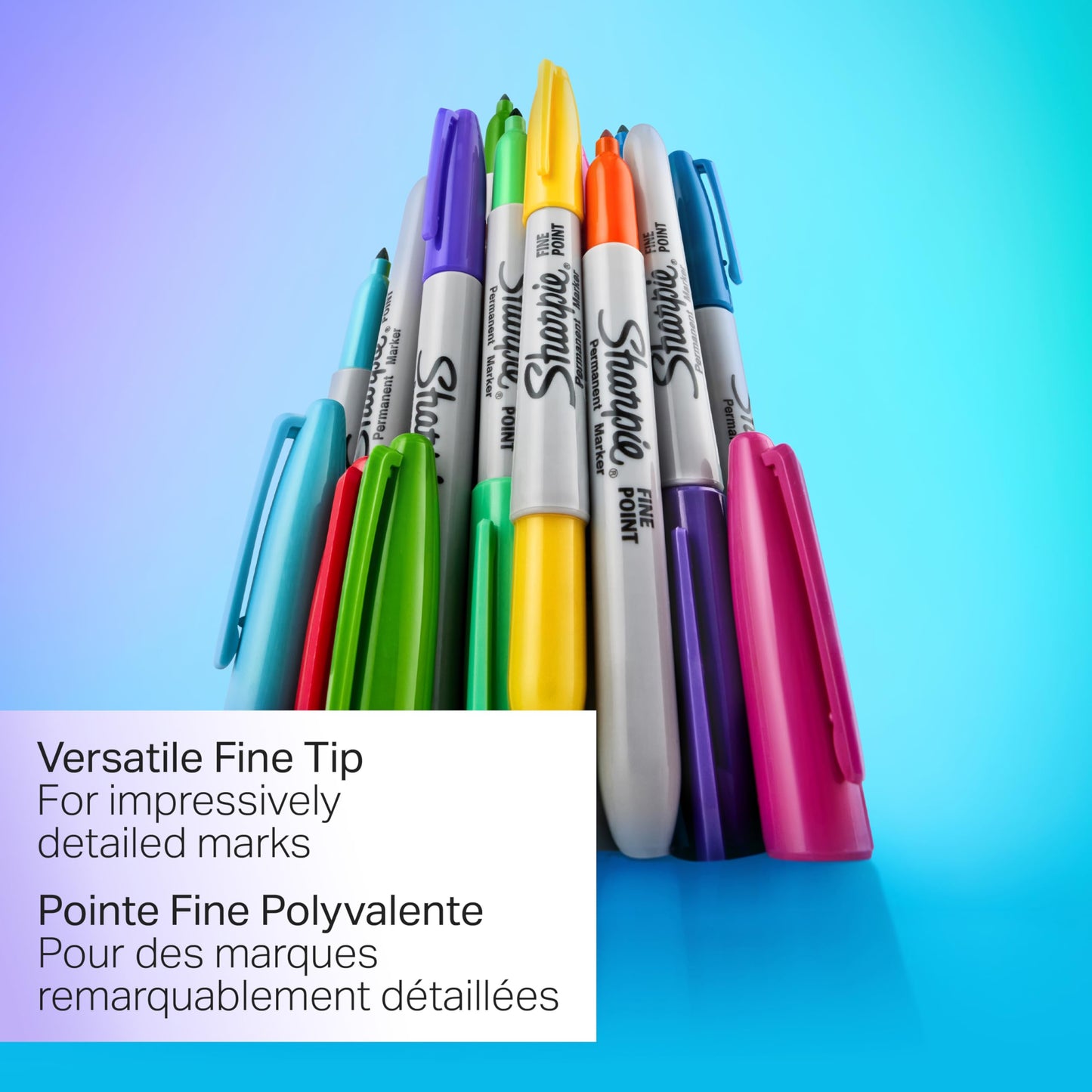 Sharpie Glam Pop Permanent Markers, Fine Point, Assorted Colours, 24 Count