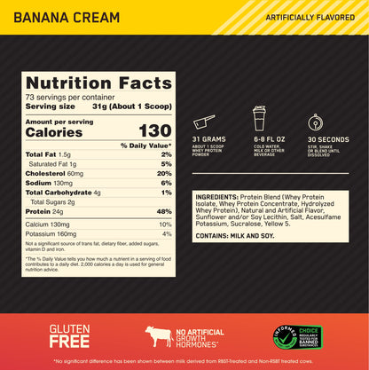 OPTIMUM NUTRITION Gold Standard Banana Cream 2lb