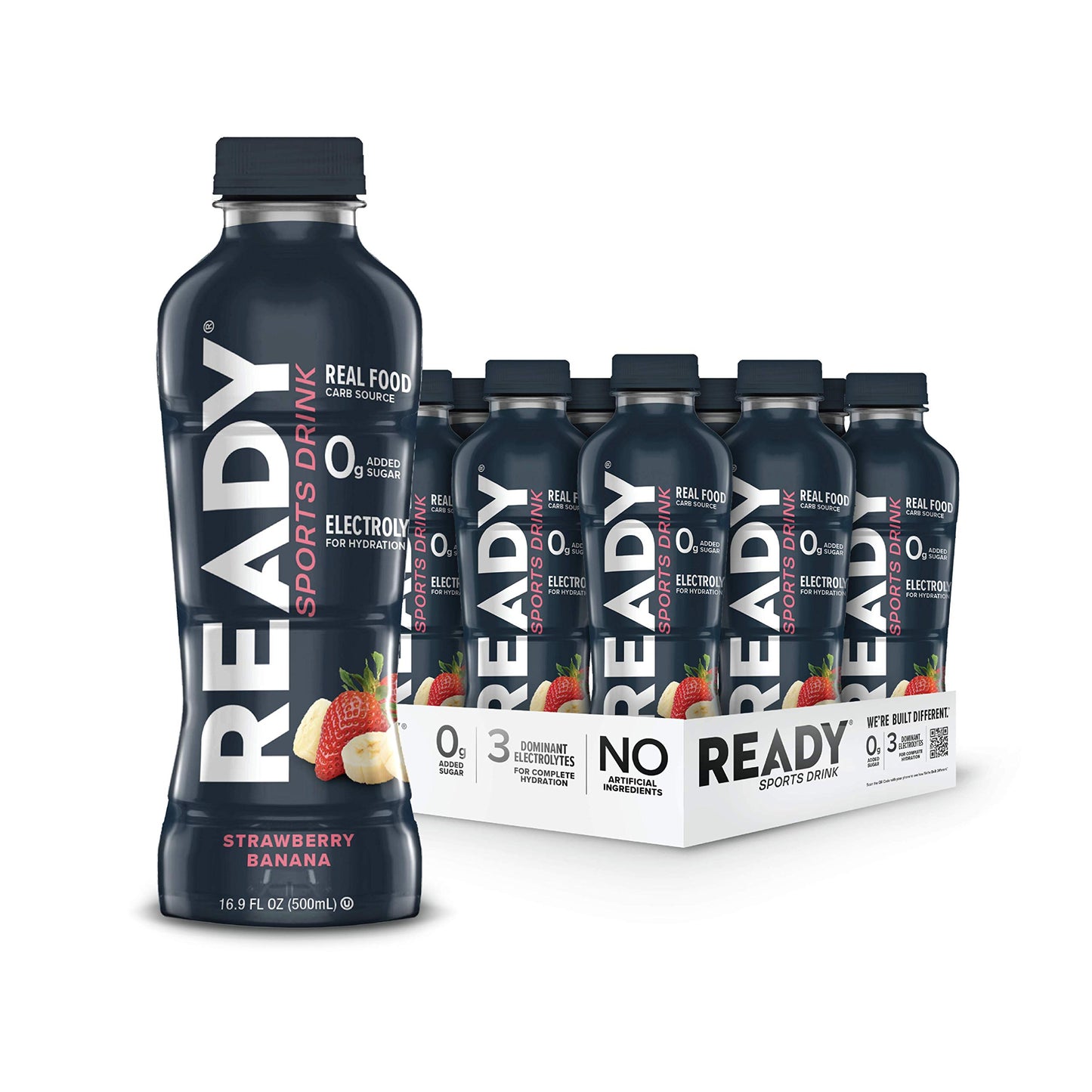 Ready Sports Drink, Electrolyte Blend with B Vitamins and No Added Sugar, Peach Mango, 16.9 Fluid Ounces