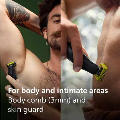 Philips OneBlade 360 Face & Body, Wet & Dry, Trim, Edge & Shave with the 5-in-1 Adjustable Comb and Body Comb, QP2834/20