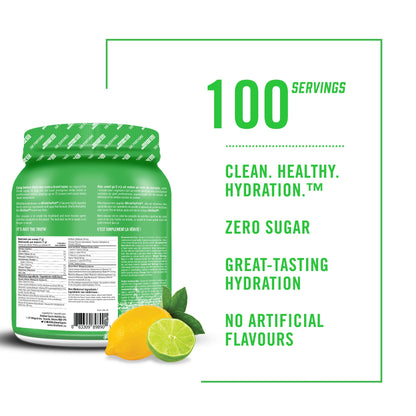 BioSteel Hydration Mix, Great Tasting Hydration with Zero Sugar, and No Artificial Flavours or Preservatives, Lemon Lime Flavour, 100 Servings per Tub