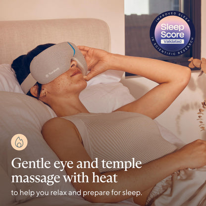 Therabody SmartGoggles Biometric Heated Eye Mask & Facial Massager - Sleep Mask for Stress Relief, Anxiety Relief, Tension Headache Relief & Sleep