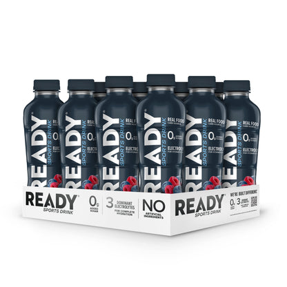 Ready Sports Drink, Electrolyte Blend with B Vitamins and No Added Sugar, Peach Mango, 16.9 Fluid Ounces