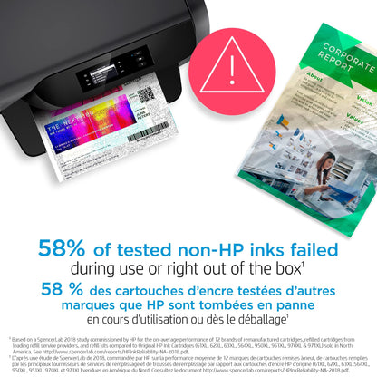 HP 63XL Black High-yield Ink Cartridge | Works with HP DeskJet 1112, 2130, 3630 Series; HP ENVY 4510, 4520 Series; HP OfficeJet 3830, 4650, 5200 Series | Eligible for Instant Ink | F6U64AN