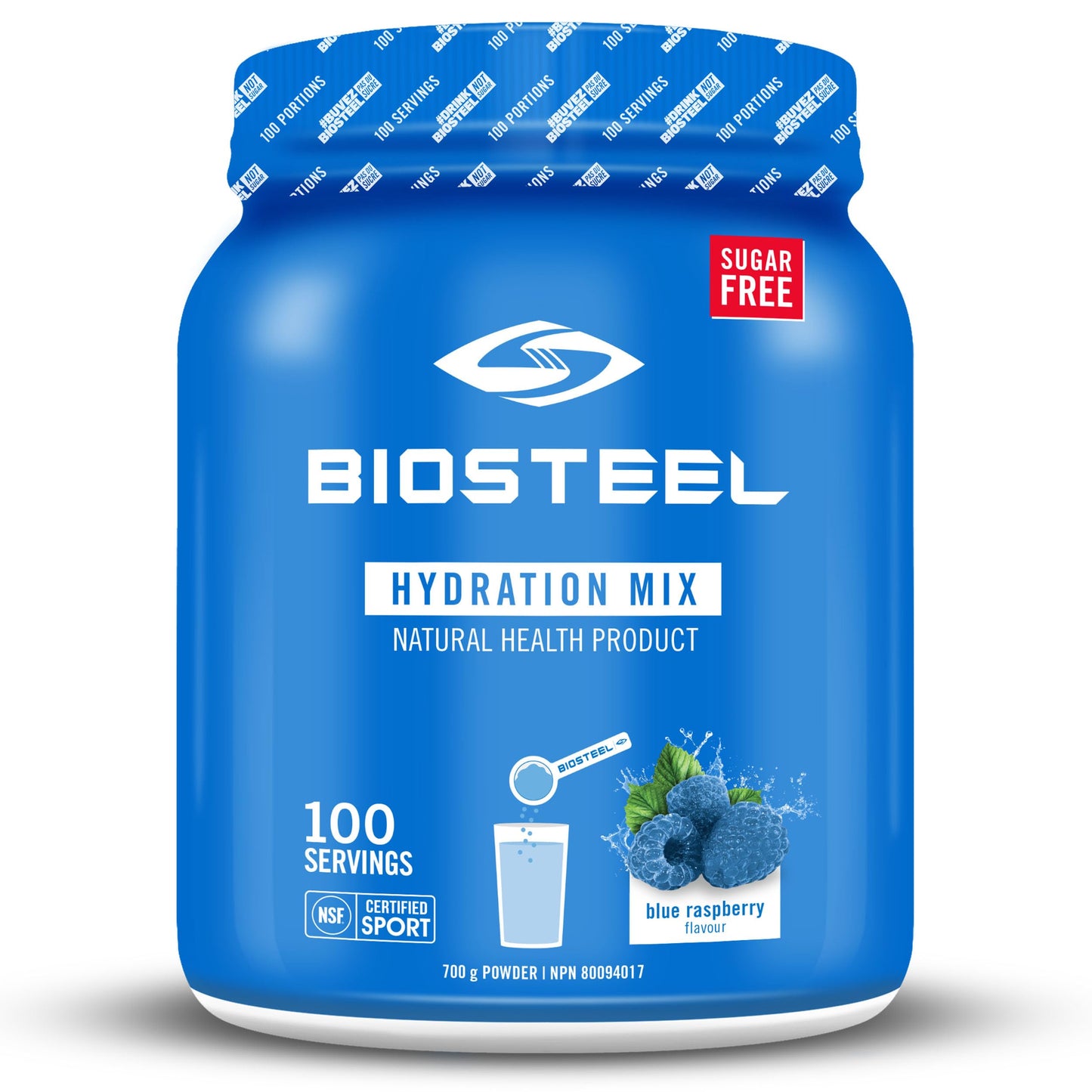 BioSteel Hydration Mix, Great Tasting Hydration with Zero Sugar, and No Artificial Flavours or Preservatives, Pink Lemonade Flavour, 100 Servings per Tub