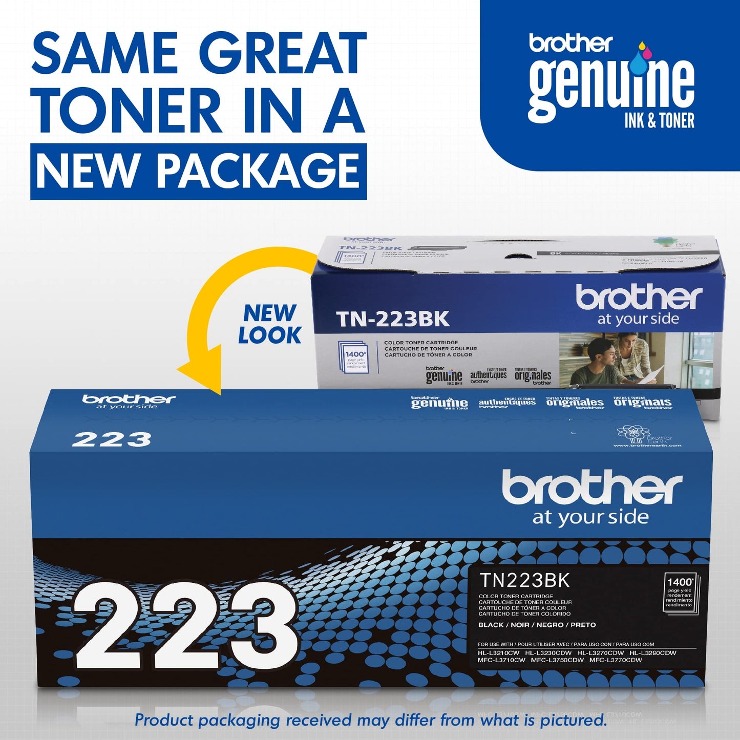Brother TN227BK Laser Printer High Yield Toner Cartridge, Black TN227