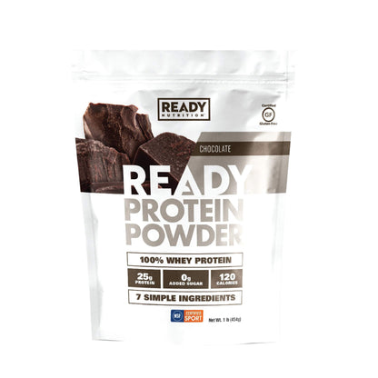Ready Protein Powder, 25g of Whey Protein, 0g Add Sugar, 6 Simple Ingredients, Vanilla, 1 Pound Bag