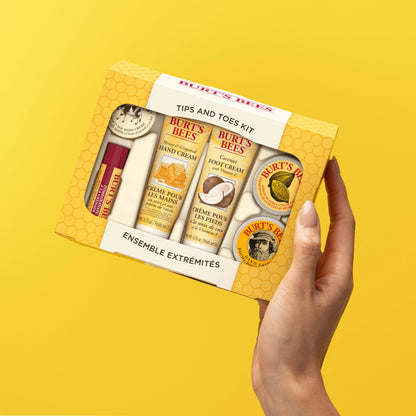Burt's Bees Kissable Colour Gift Set, Warm Collection, 3 Lip Shimmers in Peony, Rhubarb and Fig