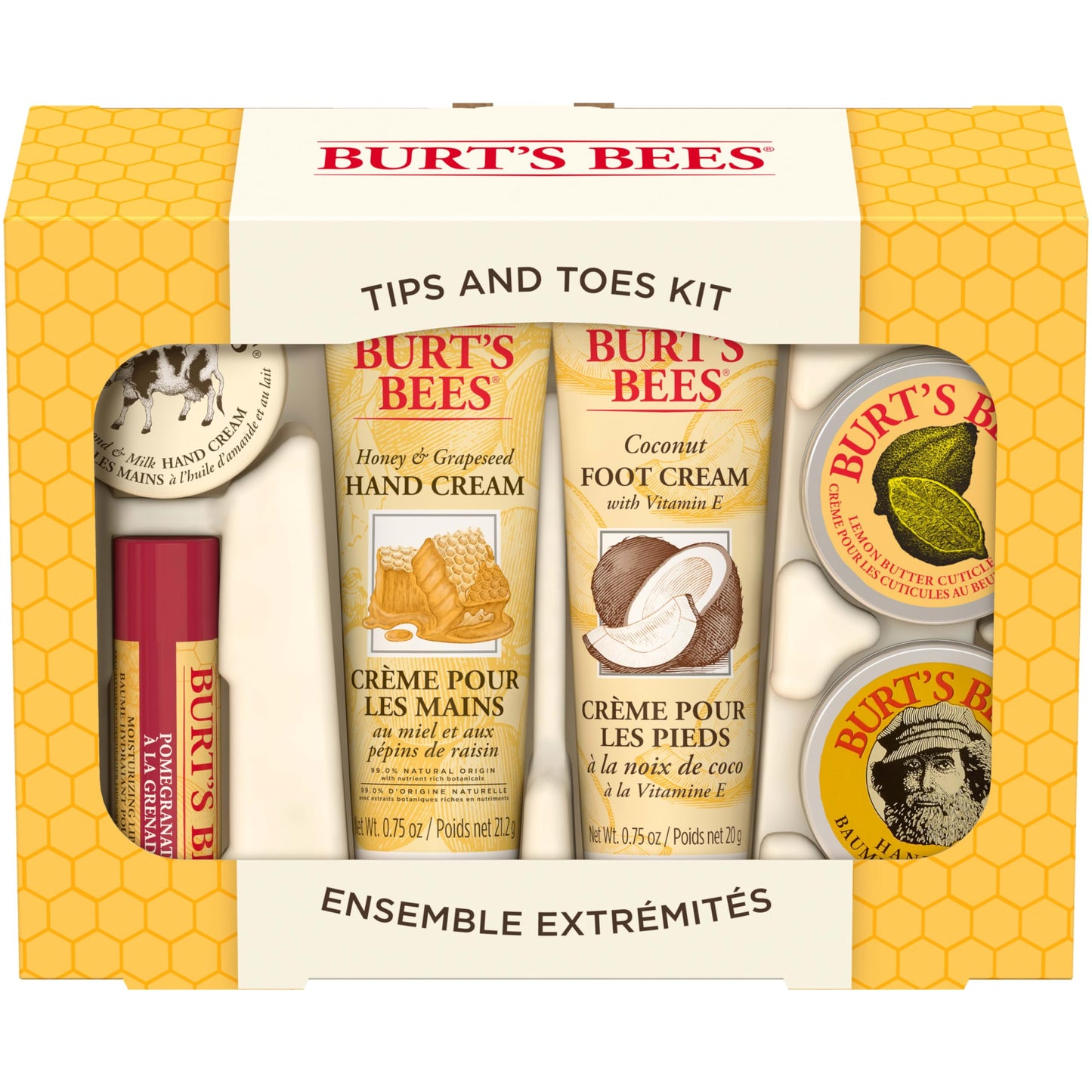 Burt's Bees Kissable Colour Gift Set, Warm Collection, 3 Lip Shimmers in Peony, Rhubarb and Fig