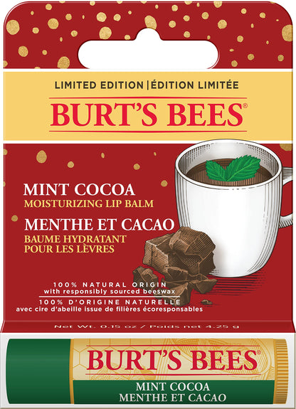 Burt's Bees Kissable Colour Gift Set, Warm Collection, 3 Lip Shimmers in Peony, Rhubarb and Fig
