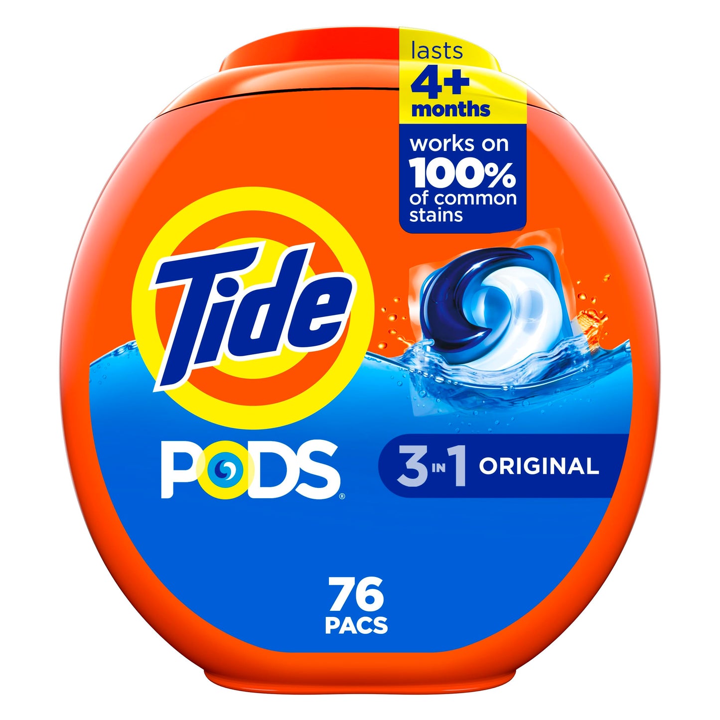 Tide PODS Laundry Detergent Pacs, Original Scent, Powerful 3-in-1 Clean in one Step, HE Compatible, 112 Count