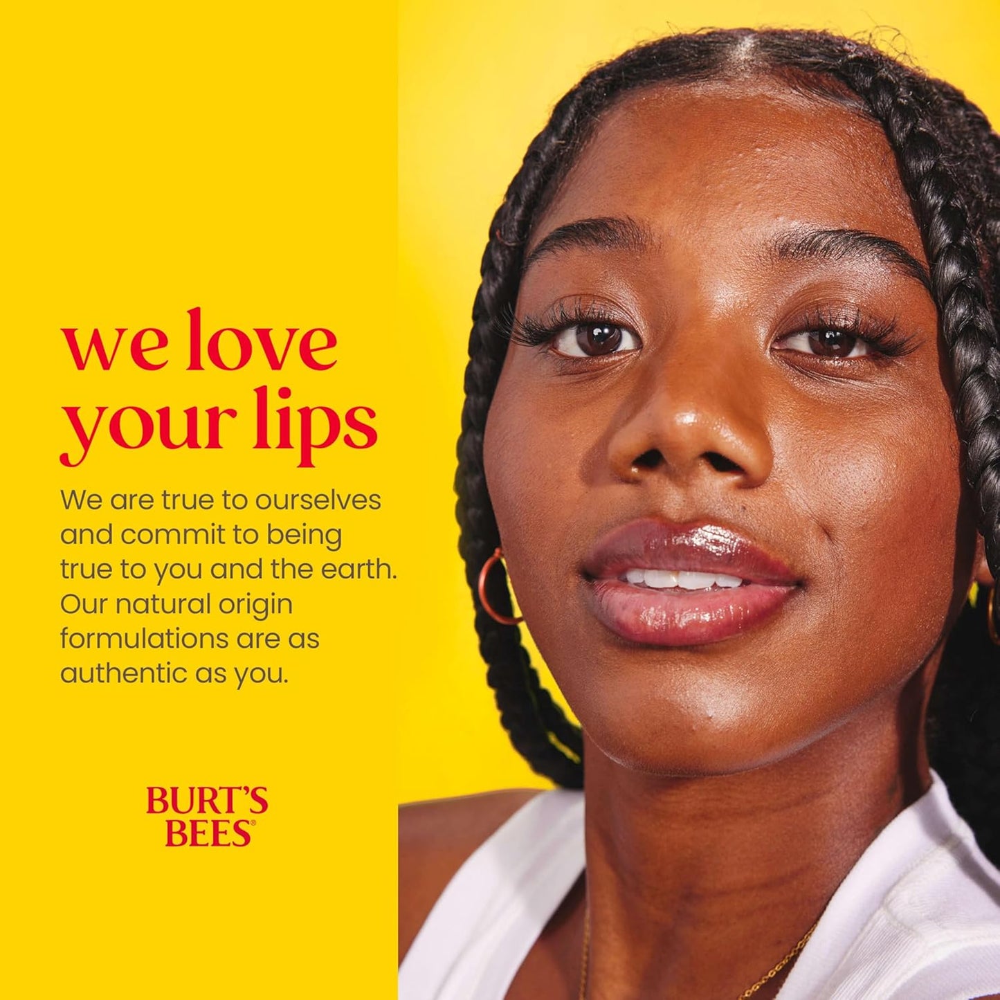 Burt's Bees Moisturizing Lip Balm for Dry Lips 100% Natural Origin, Pomegranate - 2 Tubes