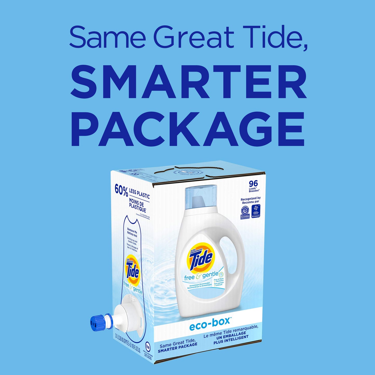 Tide Free & Gentle Liquid Laundry Detergent, 64 loads, 84 fl oz